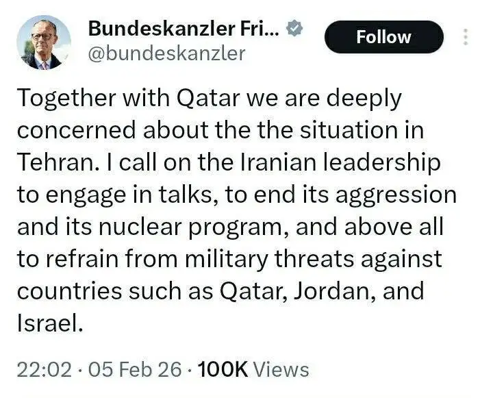 ادعای مرتس درمورد تهران پس از دیدار با امیر قطر