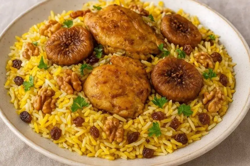 درست کردن انجیر پلو لذیذ و مقوی به روش سنتی
