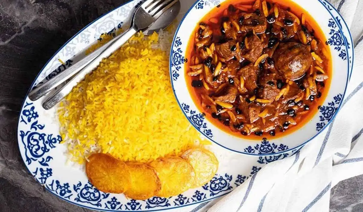 درست کردن خورشت خلال خوشمزه و مجلسی کرمانشاهی