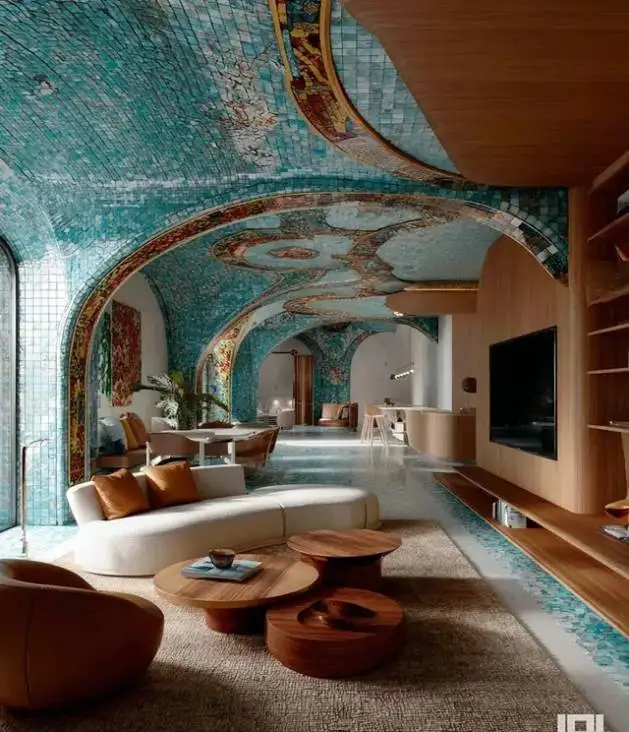 معماری باشکوه ترین خانه با کاشی کاری فیروزه ای و طاق های اصیل ایرانی که جهان را شگفت زده کرد - پشت این سادگی جهانی از خلاقیت پنهان است + عکس