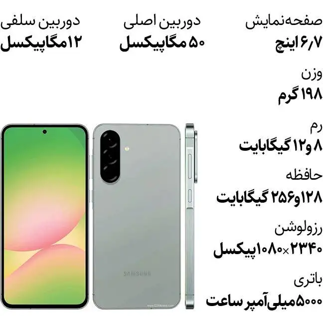گلکسی a56 رونمایی شد - مشخصات این گوشی را مشاهده کنید
