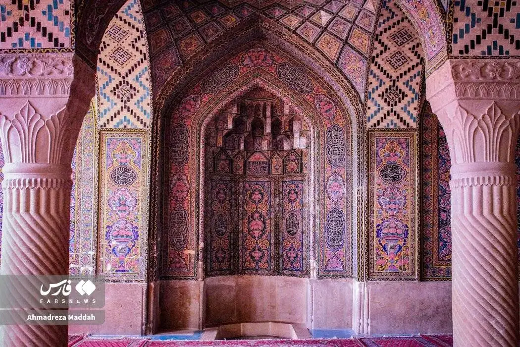 مسجد صورتی شیراز کجاست ؟ + عکس مسجد صورتی شیراز