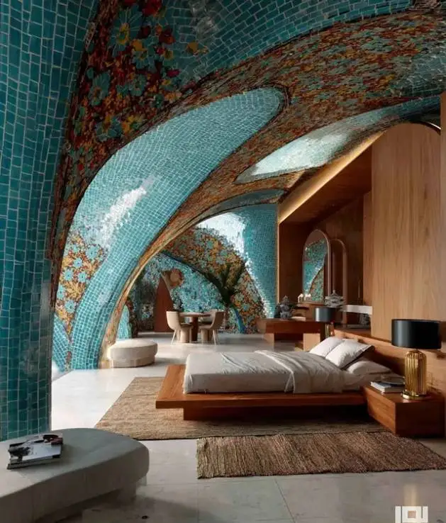 معماری باشکوه ترین خانه با کاشی کاری فیروزه ای و طاق های اصیل ایرانی که جهان را شگفت زده کرد - پشت این سادگی جهانی از خلاقیت پنهان است + عکس