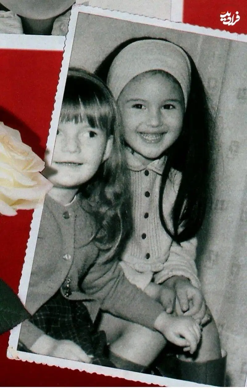 عکس سفر در زمان - (مونیکا بلوچی) زیبا در دوران کودکی و در 5 سالگی - سال 1348